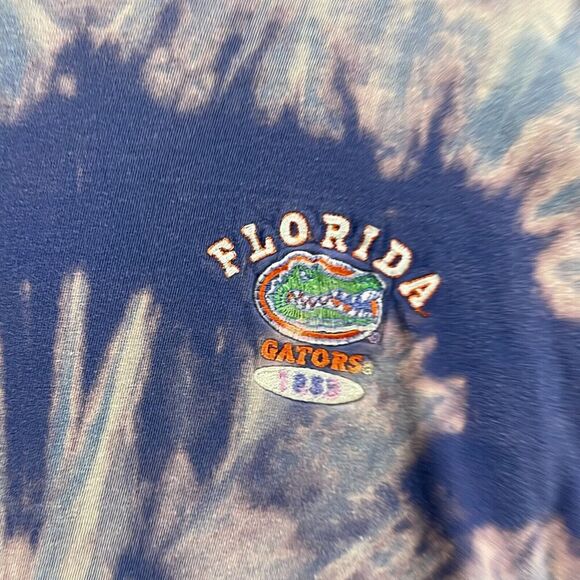Vintage Florida Gators Shirt Womens Large Purple Tie Dye Embroidered Logo Ladies - Picture 2 of 11